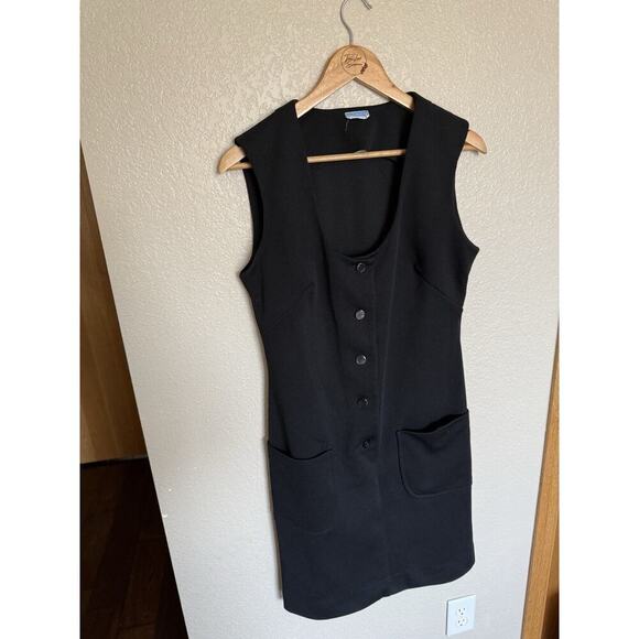 Vintage 1950/1960s Barco From California Black Twill Mod Shift Dress Size Medium - Picture 2 of 4